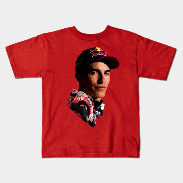 Marquez 93 lowpoly Kids T-Shirt by pxl_g